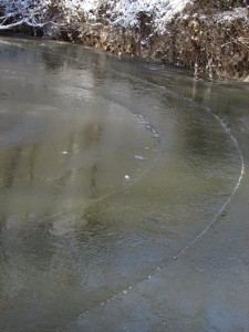 Patuxent River partly frozen